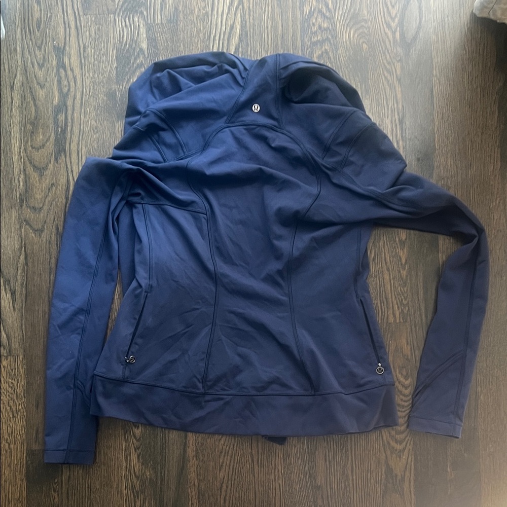 Lululemon Bhakti Yoga Jacket 8 Navy Asymmetrical Active Athleisure Athletic - Picture 5 of 6